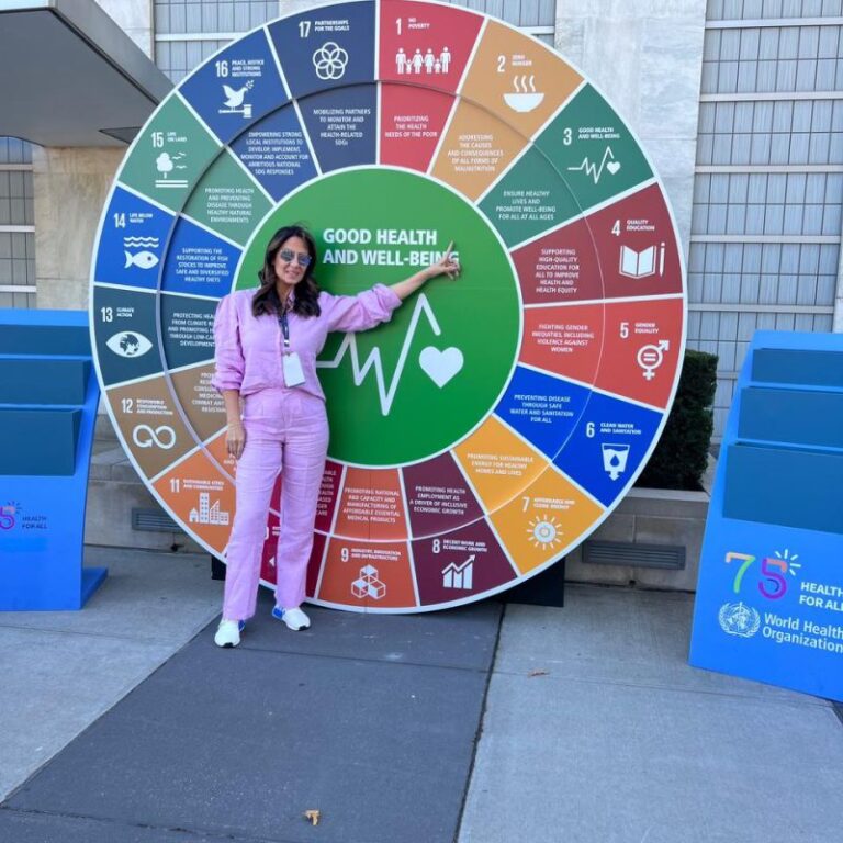 Ana Carolina Peuker, CEO of Bee Touch – Inovação em Saúde Mental, visits the United Nations in New York for the Conference on Sustainable Development Goals in Brazil